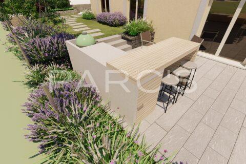 Visualisierung kleiner Garten mit Pool